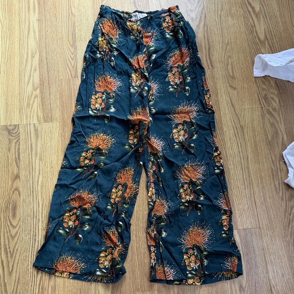 Alohiwai lehua Wide-Leg Pants